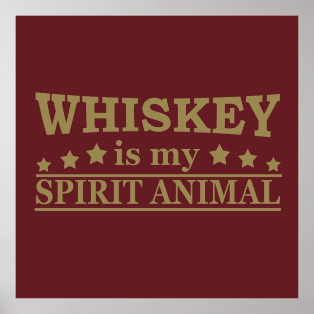 Whisky ist mein Geiststier Poster (Vorne)