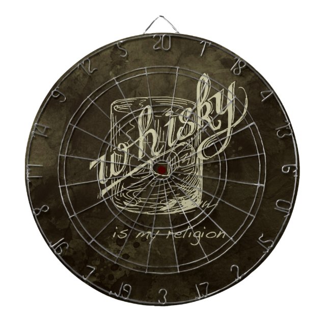 Whisky ist meine Religion! Dartscheibe (vorne)