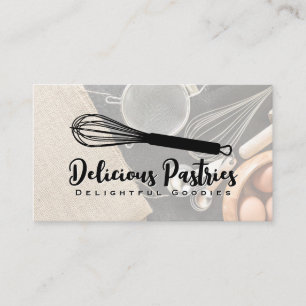 Whisky-Logo Backzutaten und -werkzeuge Visitenkarte