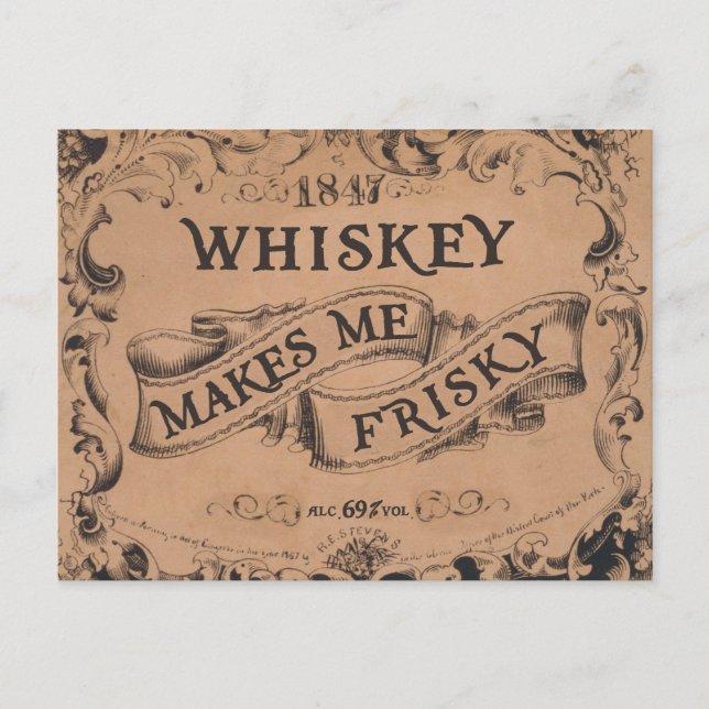 Whisky macht mich frisch postkarte (Vorderseite)