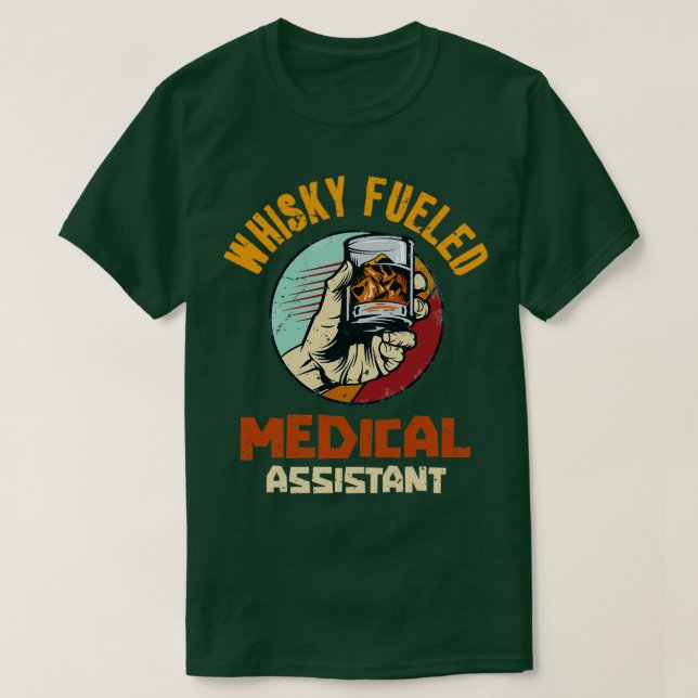 Whisky-medizinischer Assistent T-Shirt (Design vorne)