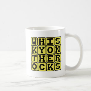 Whisky On The Rocks, alkoholisches Getränk Kaffeetasse