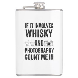 Whisky & Photography - Funny Hobby Design Flachmann