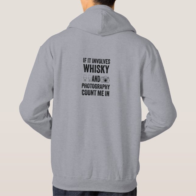Whisky & Photography - Funny Hobby Design Hoodie (Rückseite)