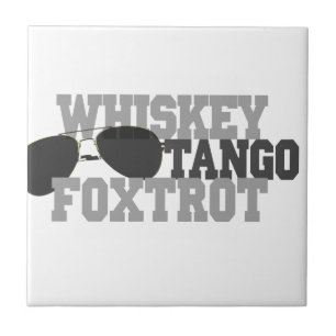 Whisky-Tango Foxtrot - Luftfahrt-Gläser Fliese
