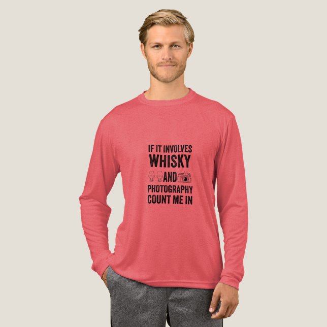 Whisky- und Fotografie-Enthusiast Lustiges Hobby-G Tri-Blend Shirt (Volle Vorderseite)