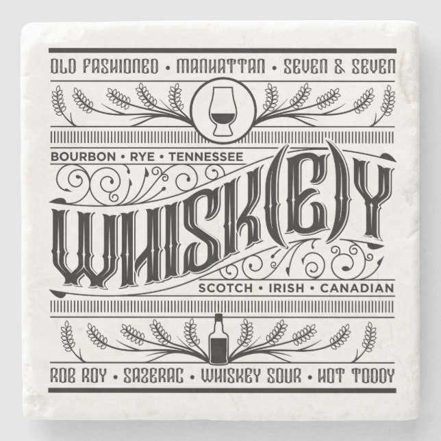 Whisky-Unterlage Steinuntersetzer (Vorderseite)