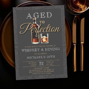 Whisky zum perfekten Alter gereift Eleganter 50. G Einladung