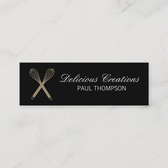 Whiskyvariante (Magenta) | Kulinarischer Meister Mini Visitenkarte (Vorderseite)