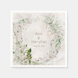 Whisper & Blush Wedding Cocktail Napkins Serviette