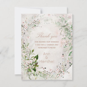 Whisper & Blush Wedding Dankeskarte