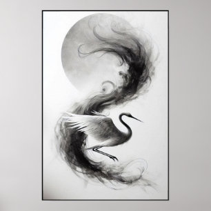 Whisper eines rauchigen Krans Abstrakt Poster