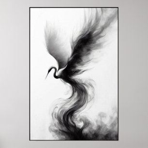 Whisper eines rauchigen Krans Abstrakt Poster