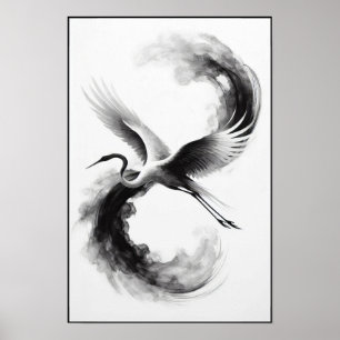 Whisper eines rauchigen Krans Abstrakt Poster