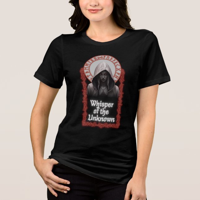 Whisper of the Unknown - Dark Gothic Tri-Blend Shirt (Vorderseite)