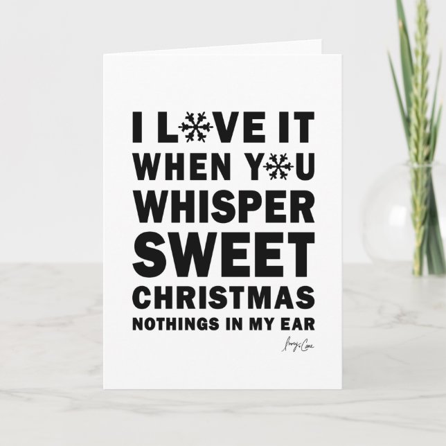 Whisper Sweet Nothings Holiday Christmas Card Karte (Vorderseite)
