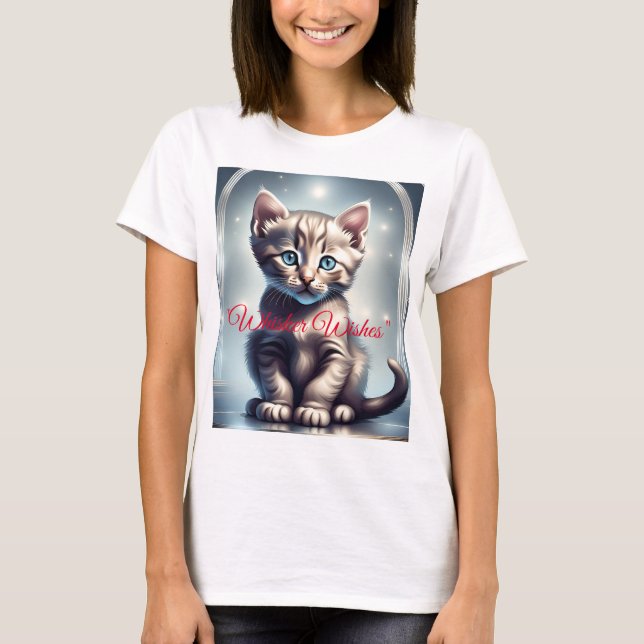 "Whisper wünscht" Kätzchen T - Shirt (Vorderseite)