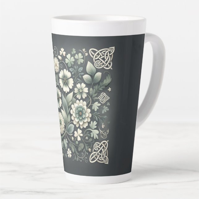 Whispered Clover Knotwork Garden Milchtasse (Rechte Ecke)