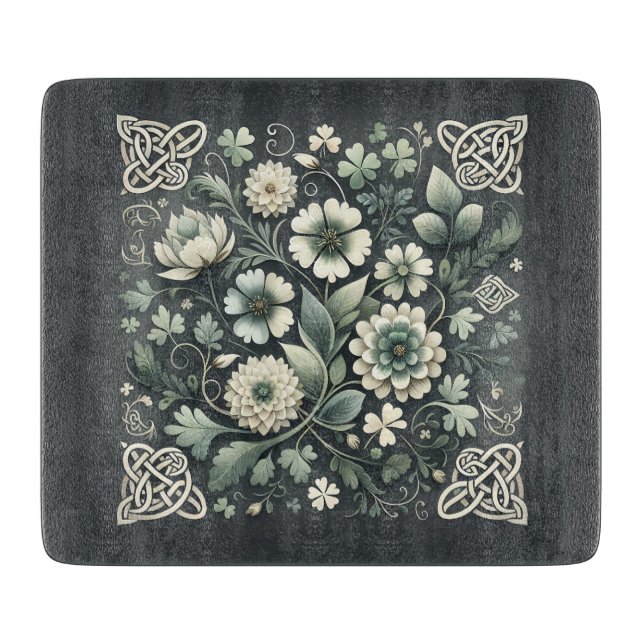 Whispered Clover Knotwork Garden Schneidebrett (Vorderseite)