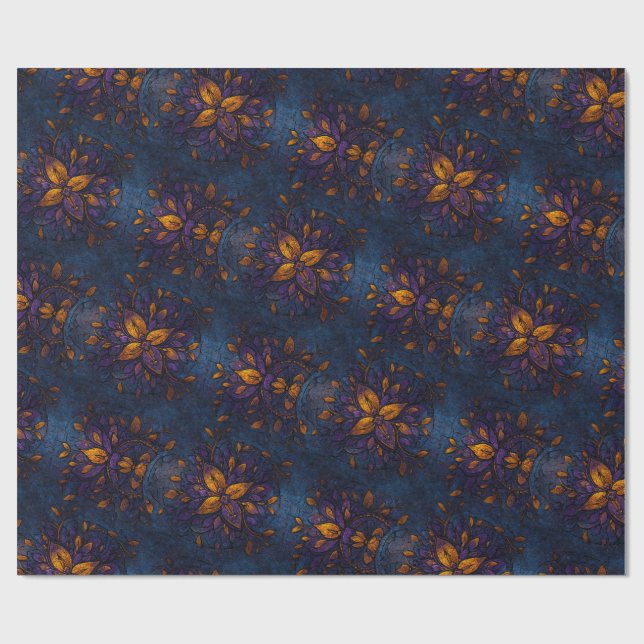 Whispered Echoes - Mythic Blue Geschenkpapier (Flach)