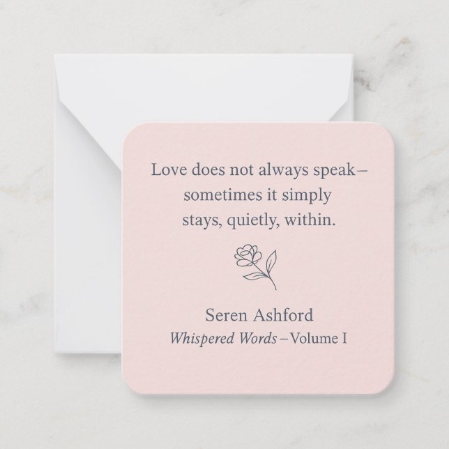 Whispered Words-Volume 1_card# 10 Mitteilungskarte (Vorderseite)