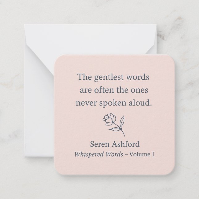 Whispered Words- Volume 1. Card# 3 Mitteilungskarte (Vorderseite)