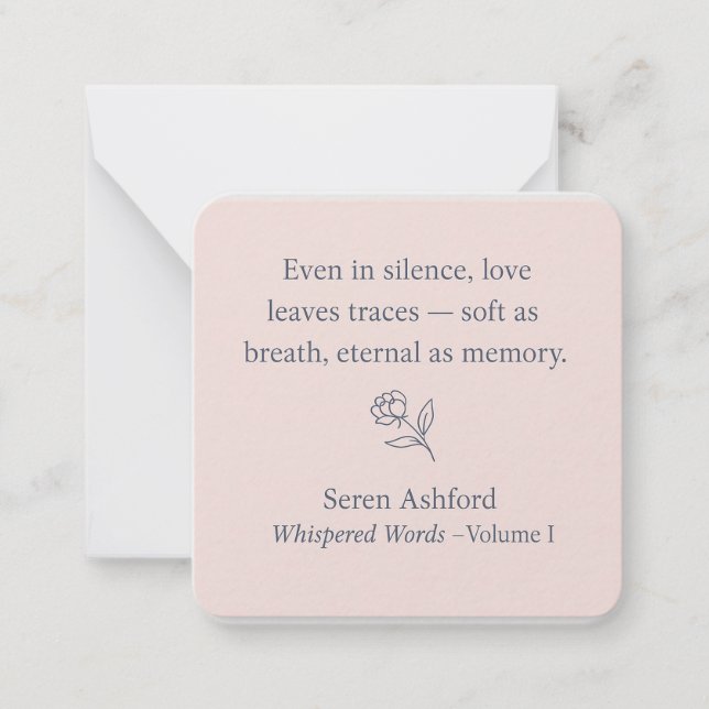 Whispered Words_Volume 1_Card #4 Mitteilungskarte (Vorderseite)