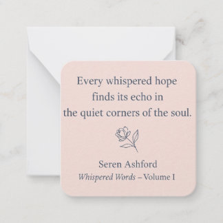 Whispered Words-Volume 1_card# 7 Mitteilungskarte
