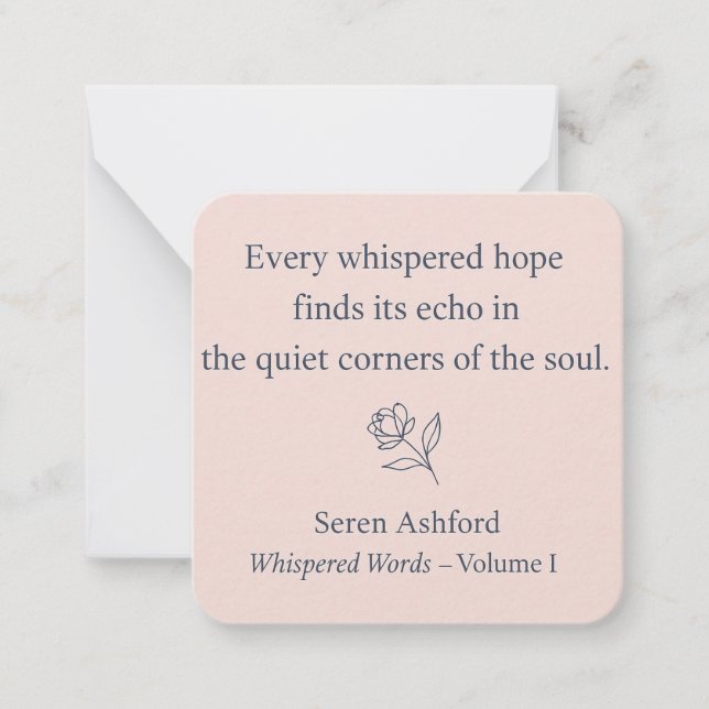 Whispered Words-Volume 1_card# 7 Mitteilungskarte (Vorderseite)
