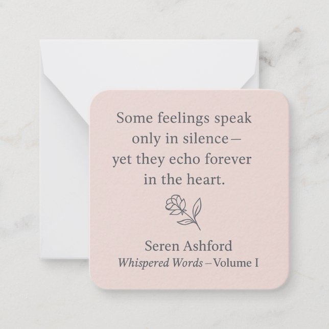 Whispered Words – Volume I .Card# 2 Mitteilungskarte (Vorderseite)