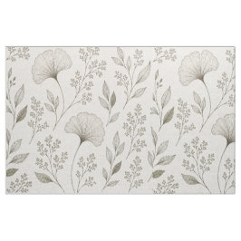 Whispering Botanicals Stoff | Olive Ginkgo Floral