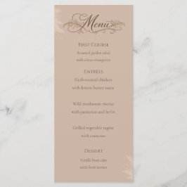 Whispering Pampas Wedding Menu Card Menükarte
