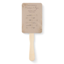 Whispering Pampas Wedding Program Fan