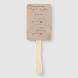Whispering Pampas Wedding Program Fan Fächer