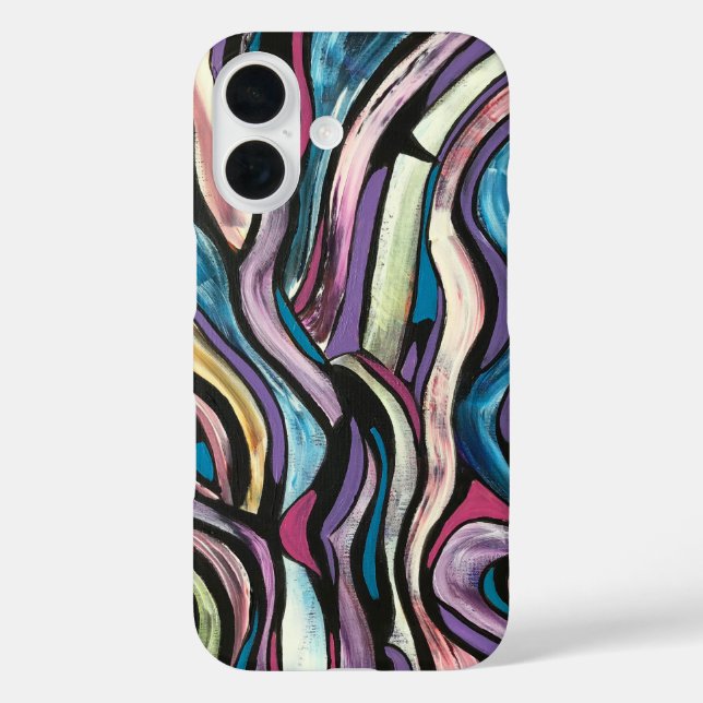 Whispering Tree-Hand Painted Abstract Art Case-Mate iPhone Hülle (Rückseite)