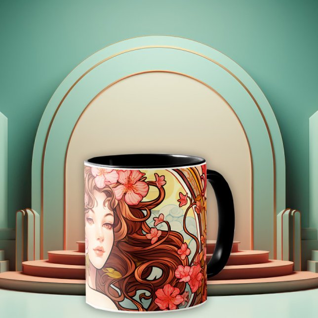Whispering Vines Art Nouveau Beauty Tasse (Von Creator hochgeladen)