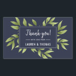 Whispering Willows Wedding Danke Stickers<br><div class="desc">Hochzeit danke Ihnen Stickers: Koordiniert mit Whispering Willows Wedding Set. Handgemalte Aquarellweiden verlasse Hochzeitseinladung Set mit einfachem Editieren minimalistischer Schrift. Alle Texte können bearbeitet werden; Schriftart und Layout können nach Stil und Geschmack geändert werden. HINWEIS: SIE KÖNNEN DIE HINTERGRUNDFARBE ÄNDERN - Klicken Sie für alle Schriftart- und Farboptionen auf "Weiter"....</div>