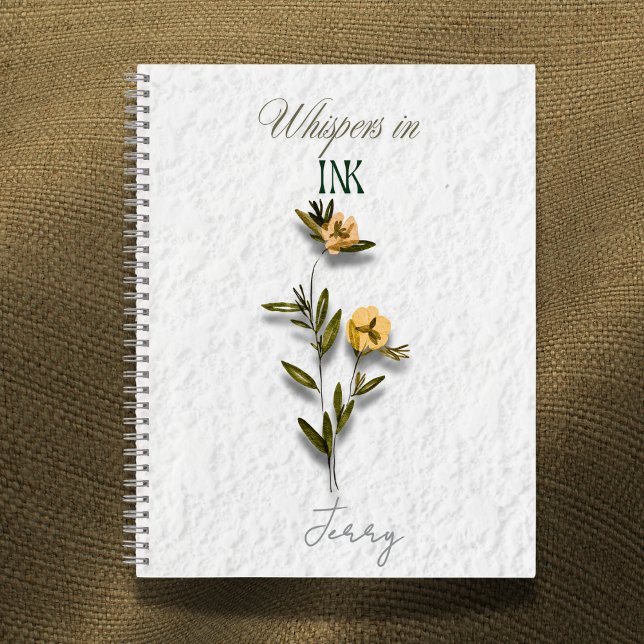 Whispers in Ink: Personalized Pressed Flower Notizbuch (Von Creator hochgeladen)