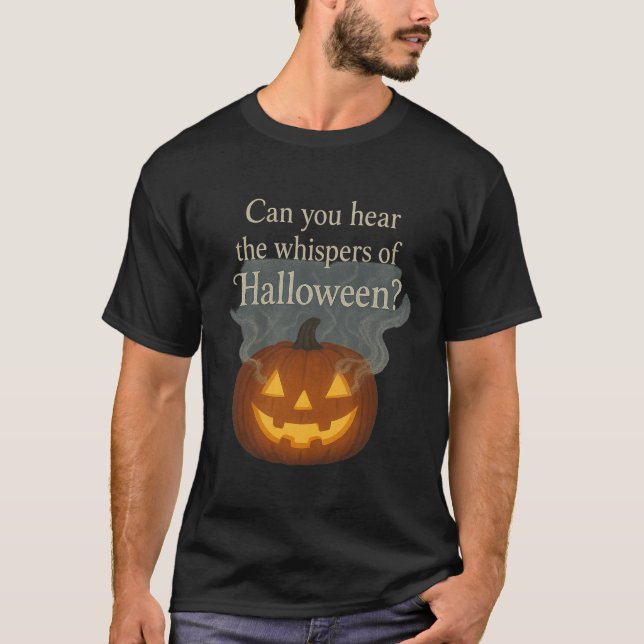 Whispers of Halloween Glowing Pumpkin Art T-Shirt (Vorderseite)