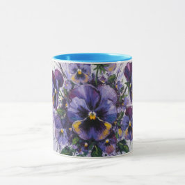 Whispers of Pansies-Ceramic Mug Tasse
