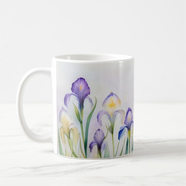Whispers of Spring – Iris Bloom Mug Kaffeetasse (Links)