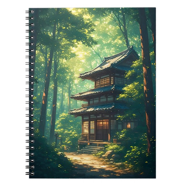 Whispers of the Forest: A Hidden Japanese Retreat Notizblock (Vorderseite)