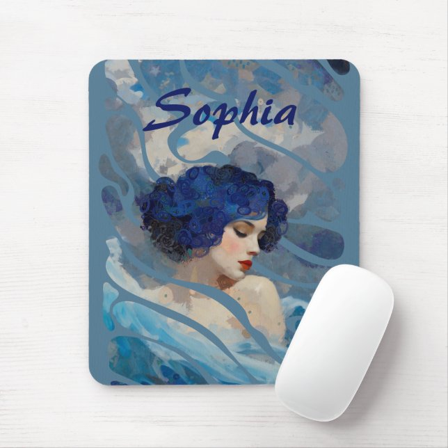 Whispers of the Ocean Goddess Mousepad (Mit Mouse)