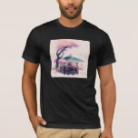 Whispers of the Rising Sun Along the Sakura Road T-Shirt<br><div class="desc">Whispers of the Rising Sun Along the Sakura Roadway captures the serene harmony of a Japanese landscape where nature and modernity meet. A lone car travels through a quiet scene of cherry blossoms, misty mountains, and soft morning light. The atmosphere blends calm tradition with gentle motion — a moment suspended...</div>