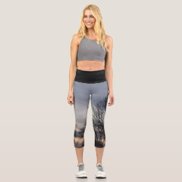 Whispers of Winter Capri Leggings
