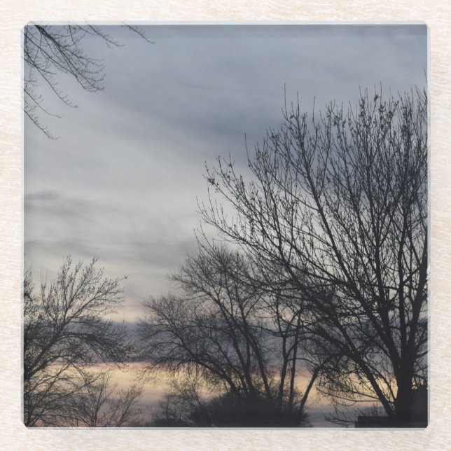 Whispers of Winter Glasuntersetzer (Vorderseite)