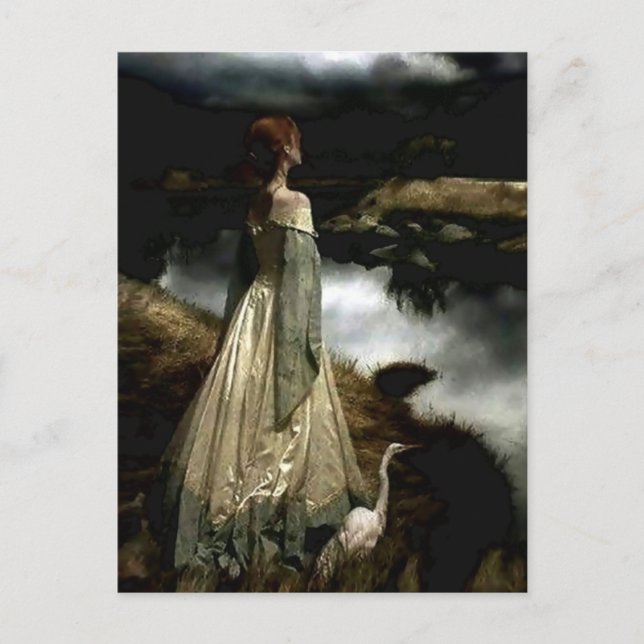 "Whispers on Wind" von Edward Robert Hughes Postkarte (Vorderseite)