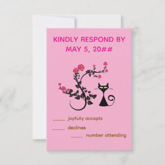 Whispers & Vows Loves, Paws und Roses Hochzeit  RSVP Karte