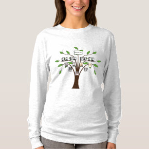Whispy Familie Tree Vier Generationen Fotos T-Shirt