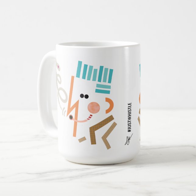 Whistle Illustration Abstrakt Moderne Tasse (Vorderseite Links)
